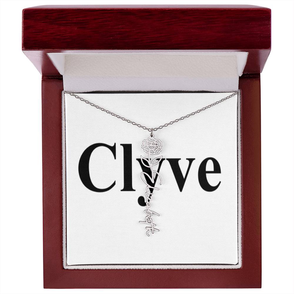 Flower Name Necklace - Clyve