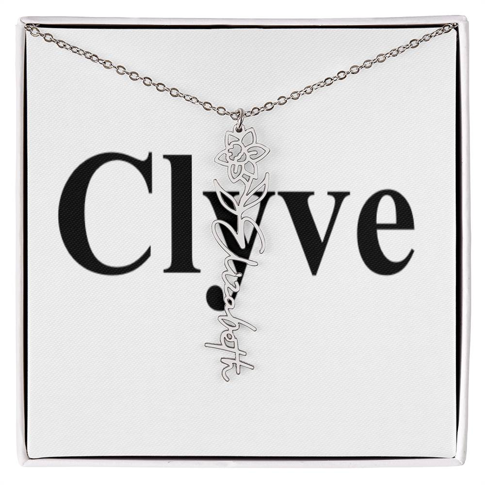 Flower Name Necklace - Clyve