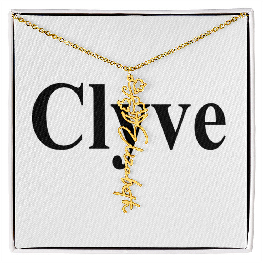 Flower Name Necklace - Clyve