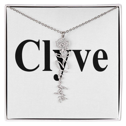 Flower Name Necklace - Clyve