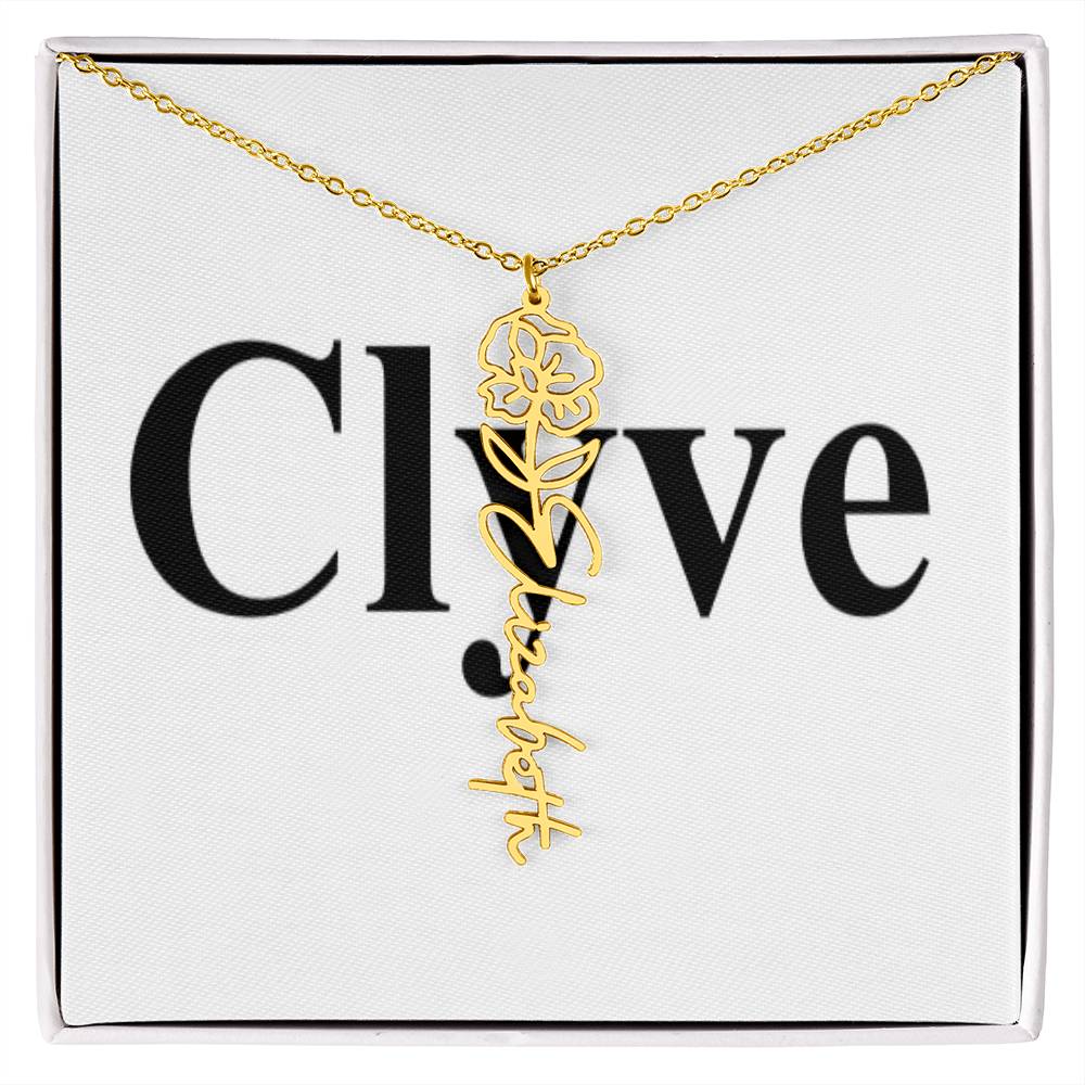 Flower Name Necklace - Clyve