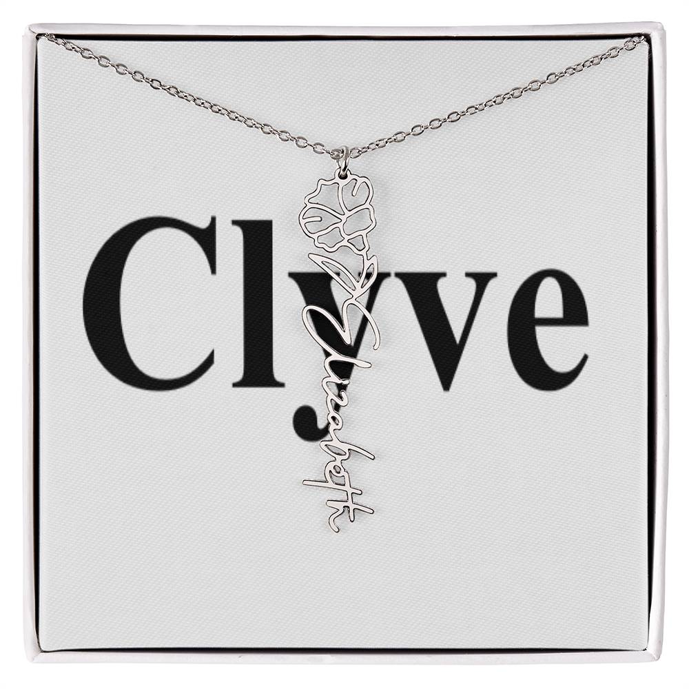 Flower Name Necklace - Clyve