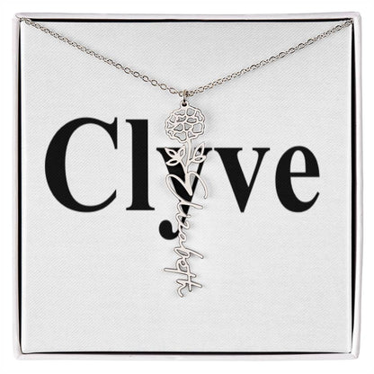 Flower Name Necklace - Clyve