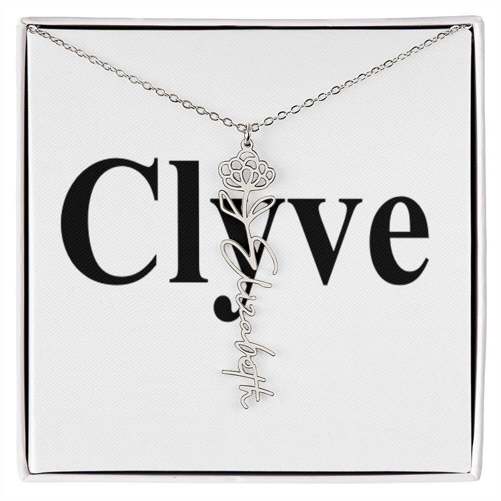 Flower Name Necklace - Clyve