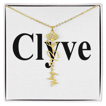 Flower Name Necklace - Clyve