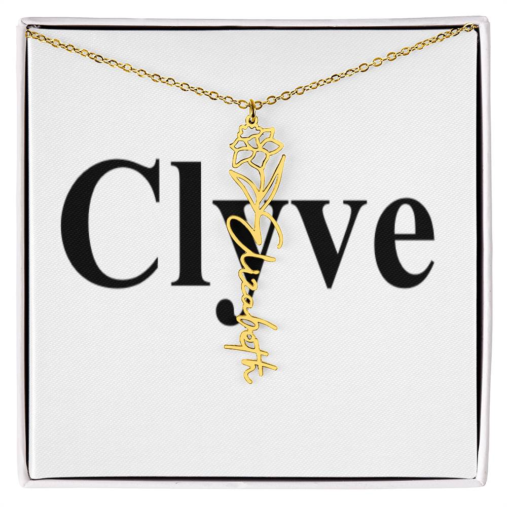 Flower Name Necklace - Clyve